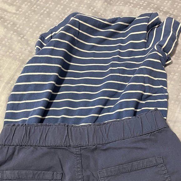 Striped Blue & White Girls M (8) Old Navy Cotton Tiny Tee - Picture 2 of 5